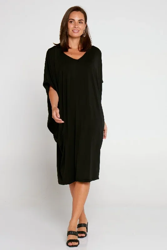 Short Cocoon Dress - Black