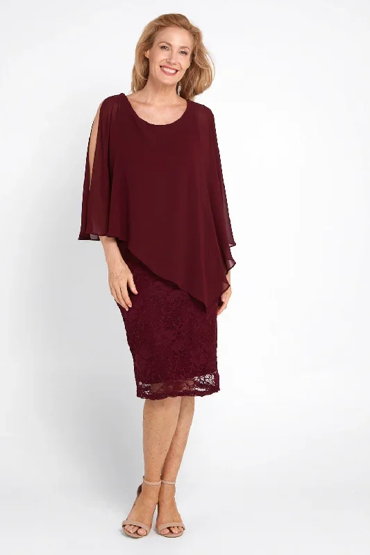 Abigail Dress - Wine