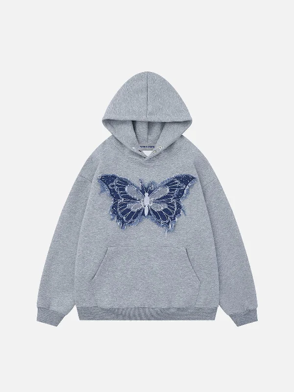 Aelfric Eden Denim Butterfly Hoodie