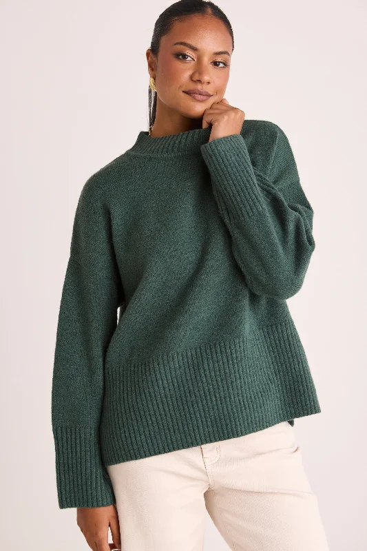 alaskasagefunnelneckknitjumper