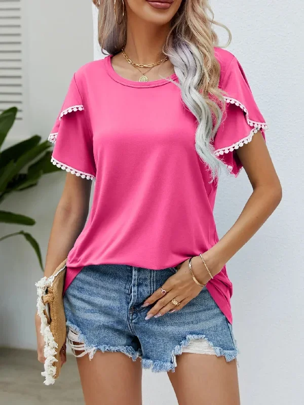 anbenser-summer-women-t-shirts-round-neck-tassel-tulip-sleeve-t-shirt-ladies-office-casual-short-sleeve-tops-female-tee-shirt