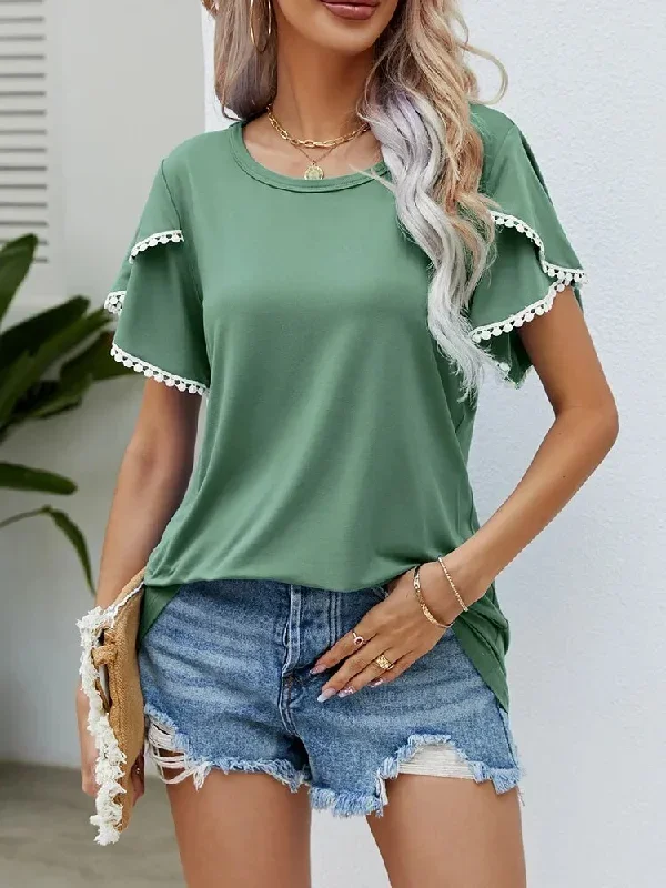 anbenser-summer-women-t-shirts-round-neck-tassel-tulip-sleeve-t-shirt-ladies-office-casual-short-sleeve-tops-female-tee-shirt