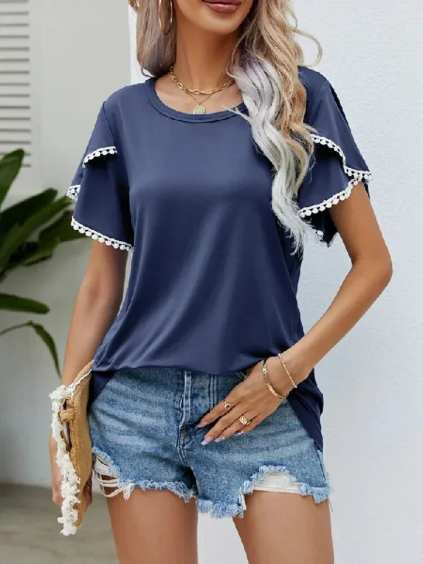 anbenser-summer-women-t-shirts-round-neck-tassel-tulip-sleeve-t-shirt-ladies-office-casual-short-sleeve-tops-female-tee-shirt