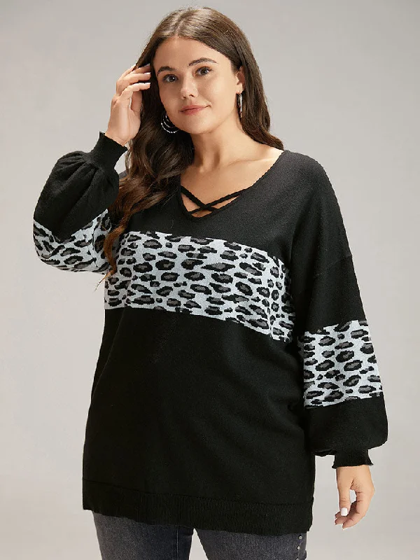 anti-pilling-leopard-patchwork-crisscross-neck-pullover