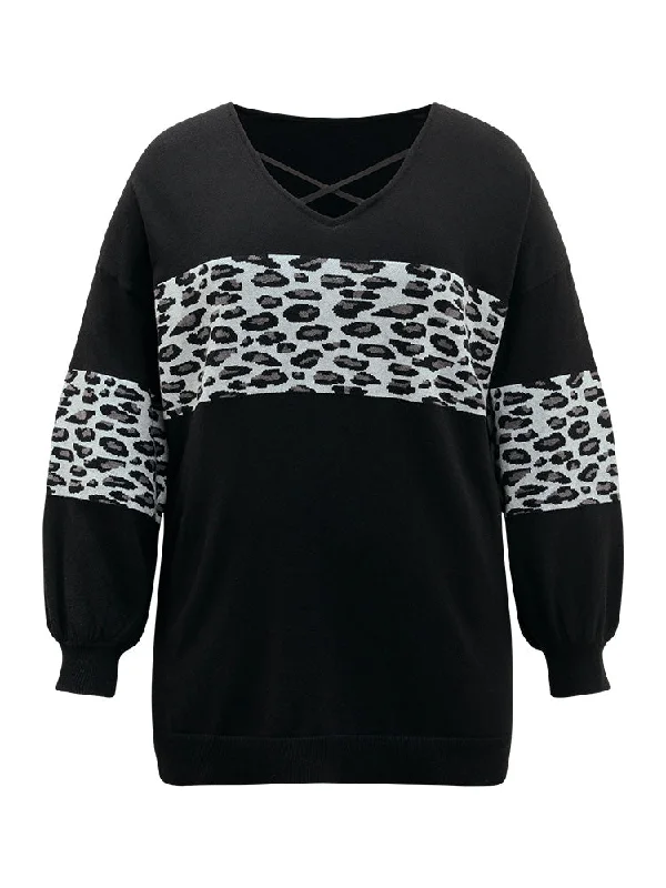 anti-pilling-leopard-patchwork-crisscross-neck-pullover