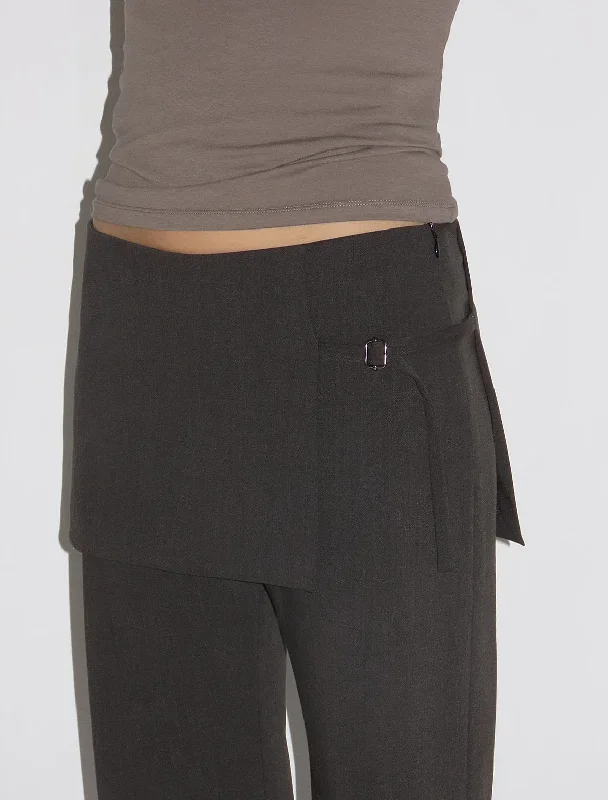 archive-mid-rise-pants-overlapping-mini-skirt-darkbrown