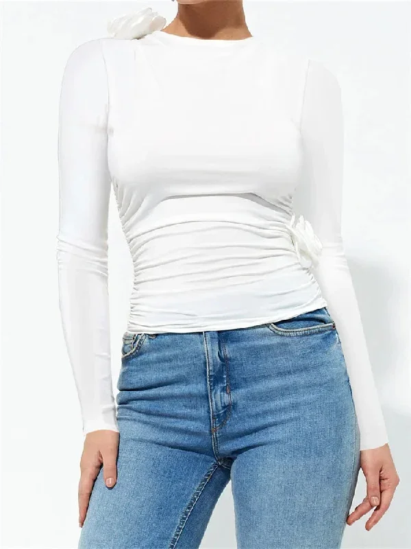 autumn-spring-3d-flower-long-sleeve-t-women-casual-solid-slim-basic-street-cropped-y2k-tee