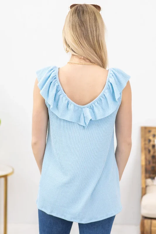 baby-blue-ruffled-v-neck-ribbed-knit-top