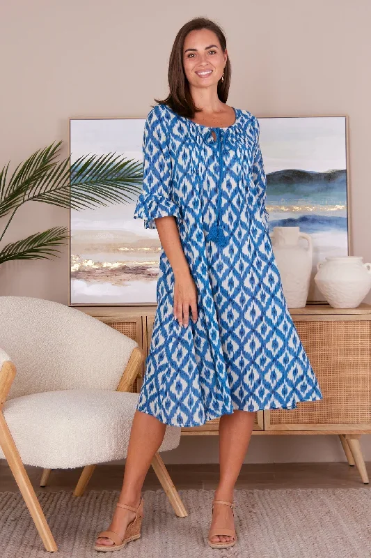 bethany-cotton-dress-blue-ikat-print