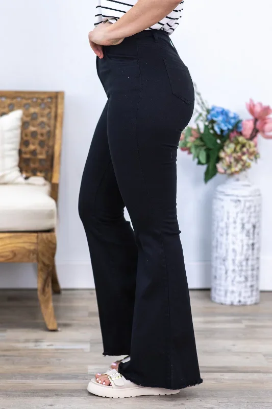 black-flare-pants-with-raw-hem