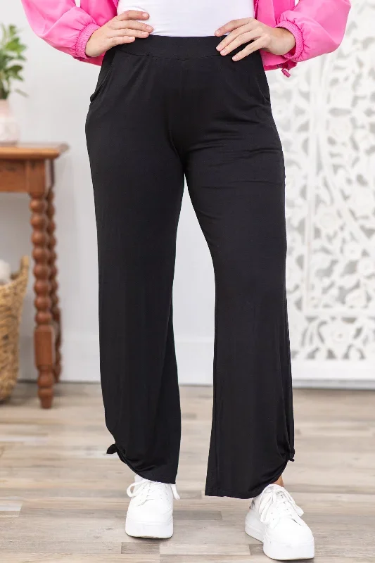 black-pull-on-knit-pants-with-tie-detail