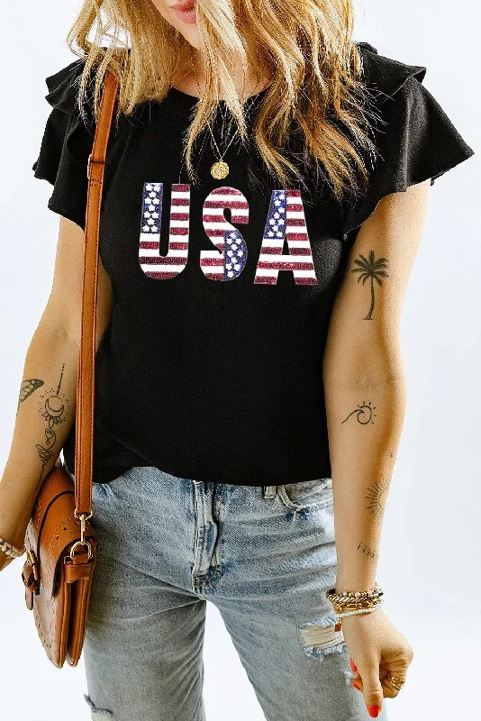 black-sequined-american-flag-usa-graphic-ruffled-sleeve-tee