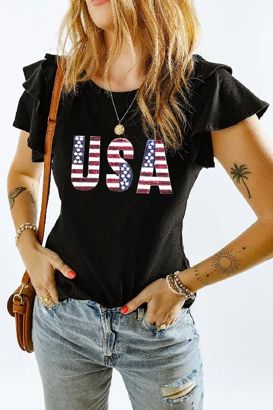 black-sequined-american-flag-usa-graphic-ruffled-sleeve-tee