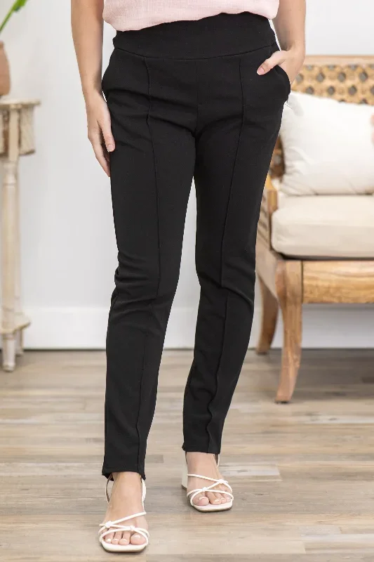 black-solid-straight-fit-pants