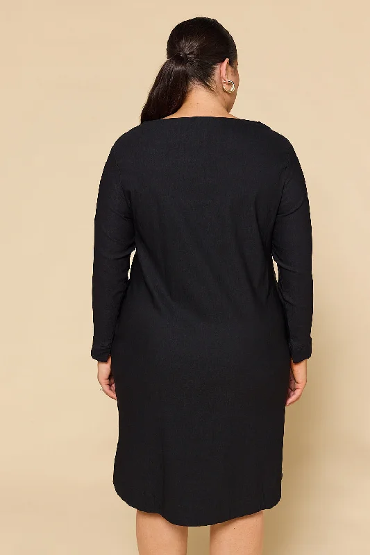 boatneck-ponte-long-sleeve-dress-in-black