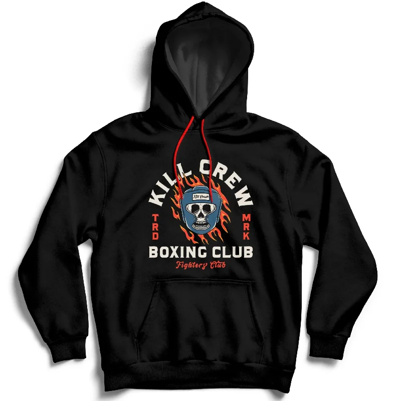 BOXING FLAME HOODIE - BLACK