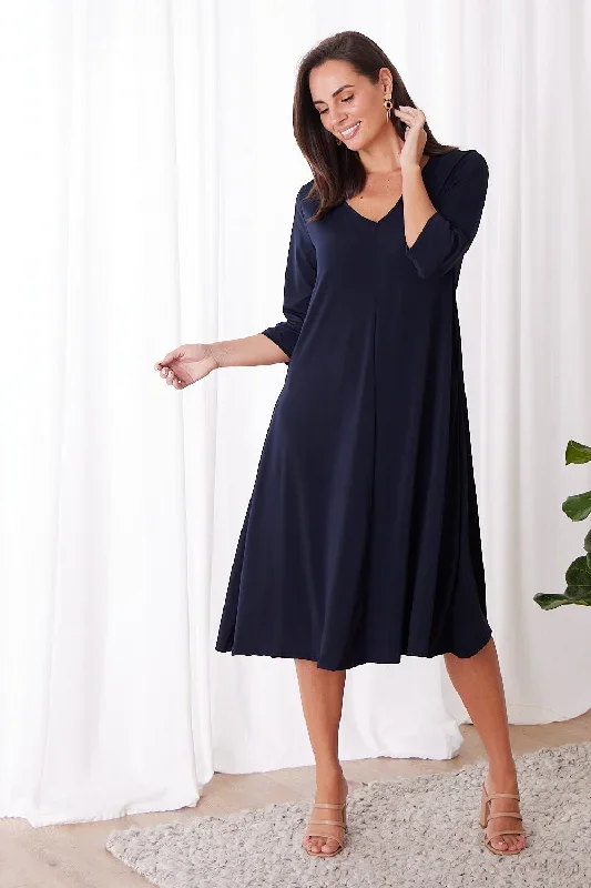 christobel-sleeved-dress-navy