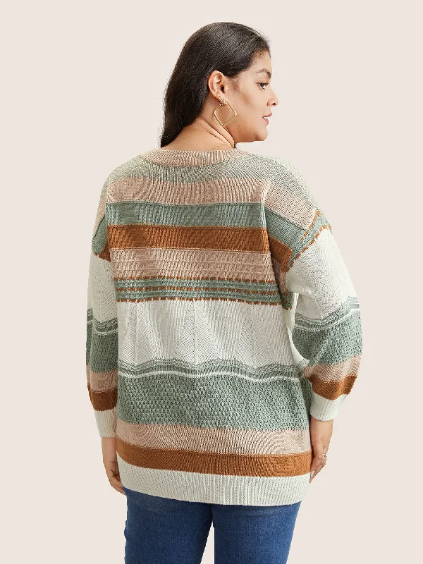 colorblock-contrast-textured-knit-pullover