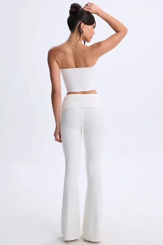 cyra-twist-flare-trouser-white