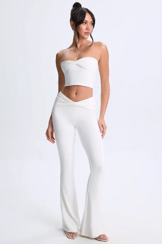 cyra-twist-flare-trouser-white