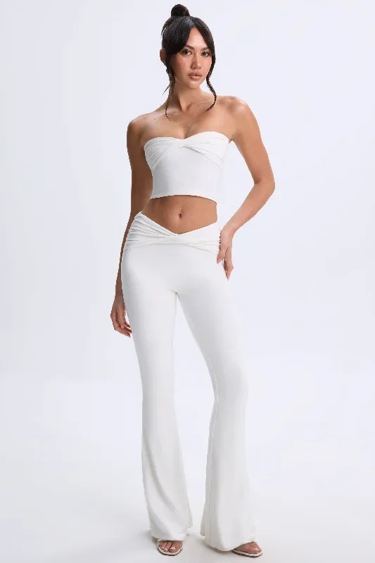 cyra-twist-flare-trouser-white