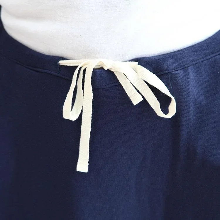 dark-blue-casual-knitting-cotton-skirts-elastic-waist-beach-skirts