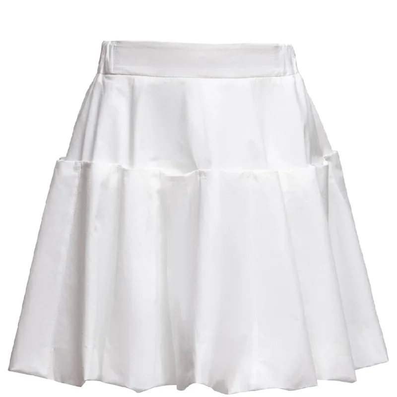 COTTON MINI SKIRT "DEMETRA" IN WHITE