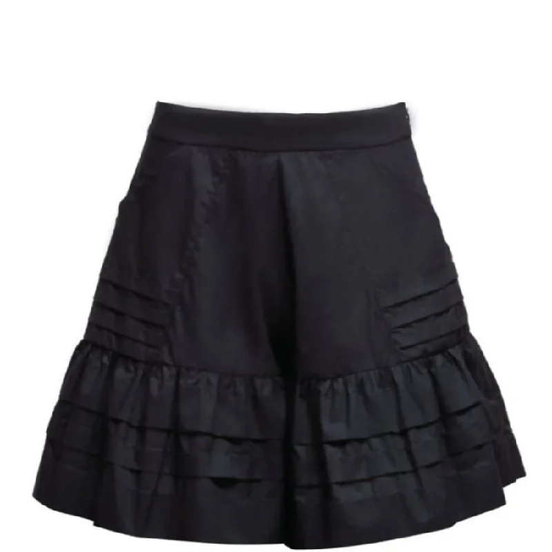 BLACK SHORT RUFFLE SKIRT "DIANA"