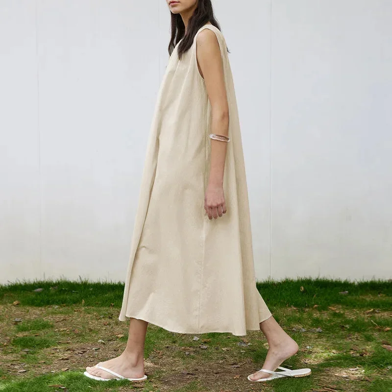 fashionsierra-casual-sleeveless-long-vintage-o-neck-oversize-loose-summer-beach-boho-dress