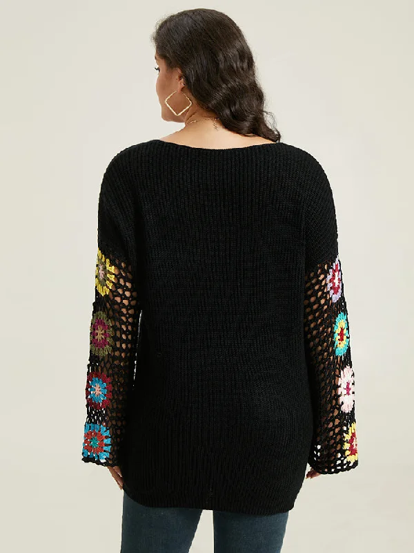 floral-embroidered-hollow-out-pullover