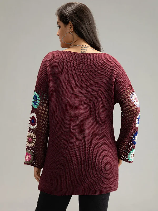 floral-embroidered-hollow-out-pullover