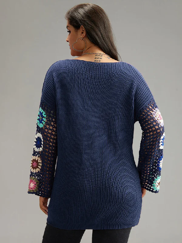 floral-embroidered-hollow-out-pullover