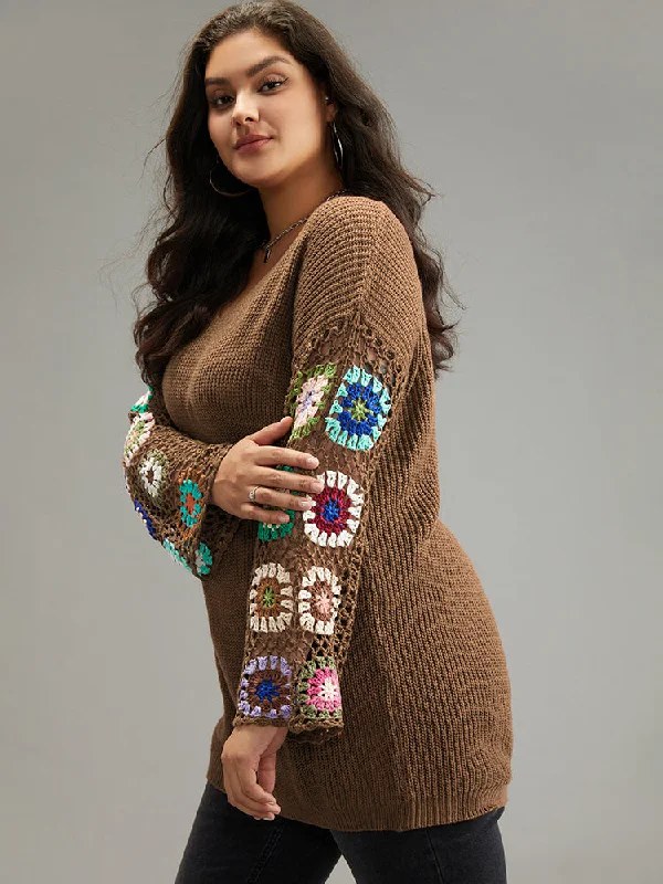 floral-embroidered-hollow-out-pullover