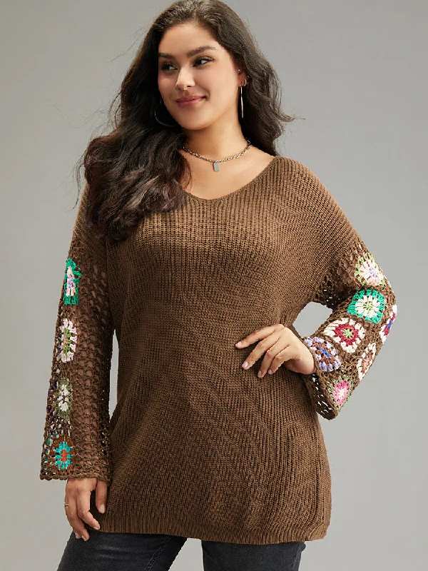 floral-embroidered-hollow-out-pullover