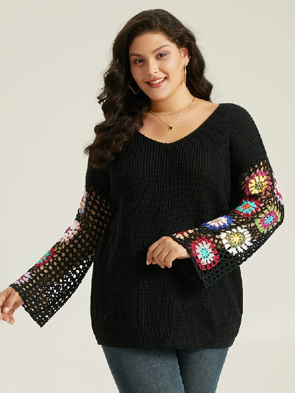 floral-embroidered-hollow-out-pullover