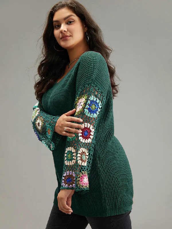 floral-embroidered-hollow-out-pullover