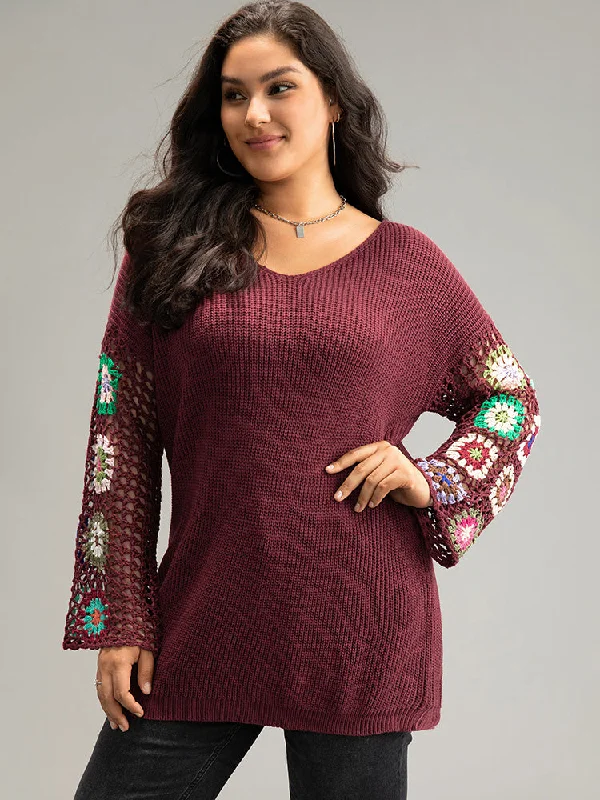 floral-embroidered-hollow-out-pullover