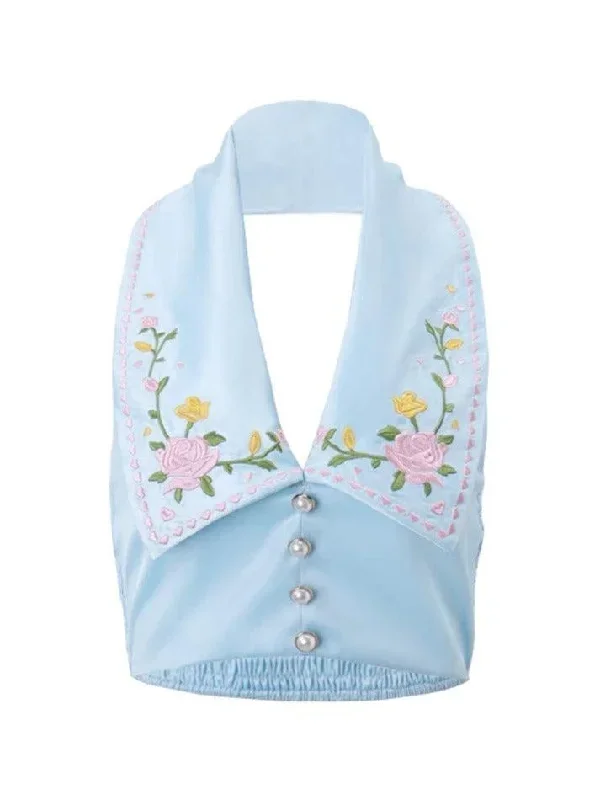 flower-embroidery-print-v-neck-backless-halter-vest