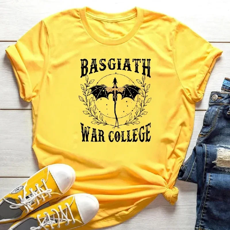 fourth-wing-basgiath-war-college-t-shirt-retro-dragon-rebecca-yoros-shirt-cool-dragon-shirts-violet-sorrengail-tee-bookish-tops