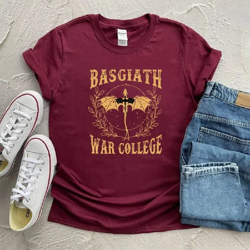 fourth-wing-basgiath-war-college-t-shirt-retro-dragon-rebecca-yoros-shirt-cool-dragon-shirts-violet-sorrengail-tee-bookish-tops