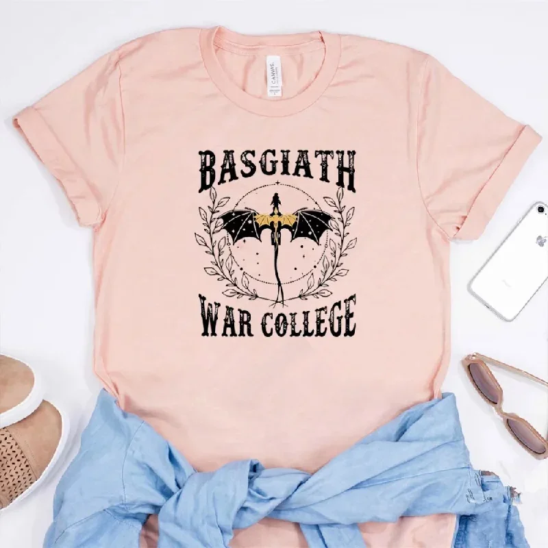 fourth-wing-basgiath-war-college-t-shirt-retro-dragon-rebecca-yoros-shirt-cool-dragon-shirts-violet-sorrengail-tee-bookish-tops