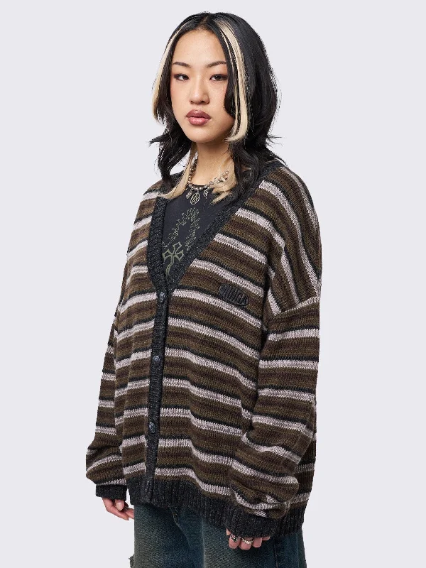 gilmore-brown-striped-knit-cardigan