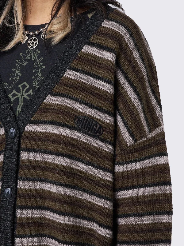 gilmore-brown-striped-knit-cardigan