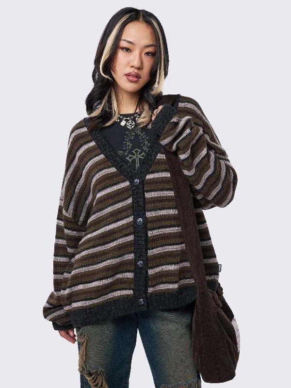 gilmore-brown-striped-knit-cardigan