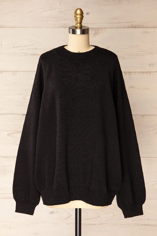 Heswall Black | Oversized Sweater