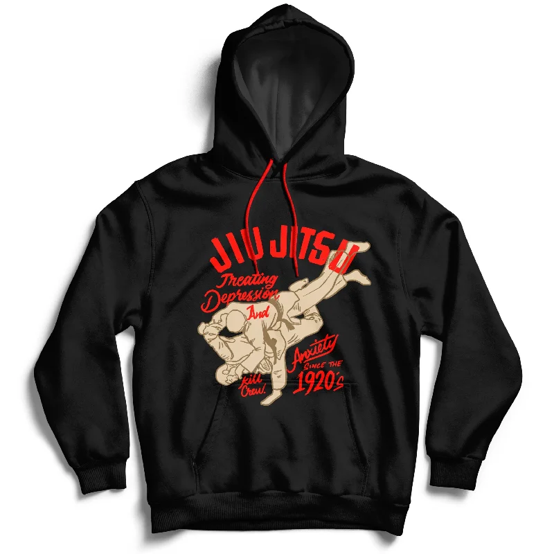 JIU JITSU DEPRESSION HOODIE - BLACK