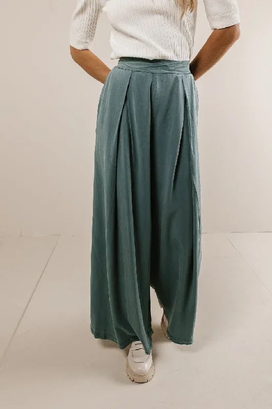 Katie Wide Leg Pants in Teal