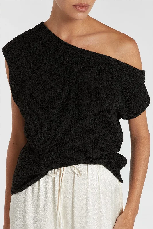 kerry-black-asym-knit-top