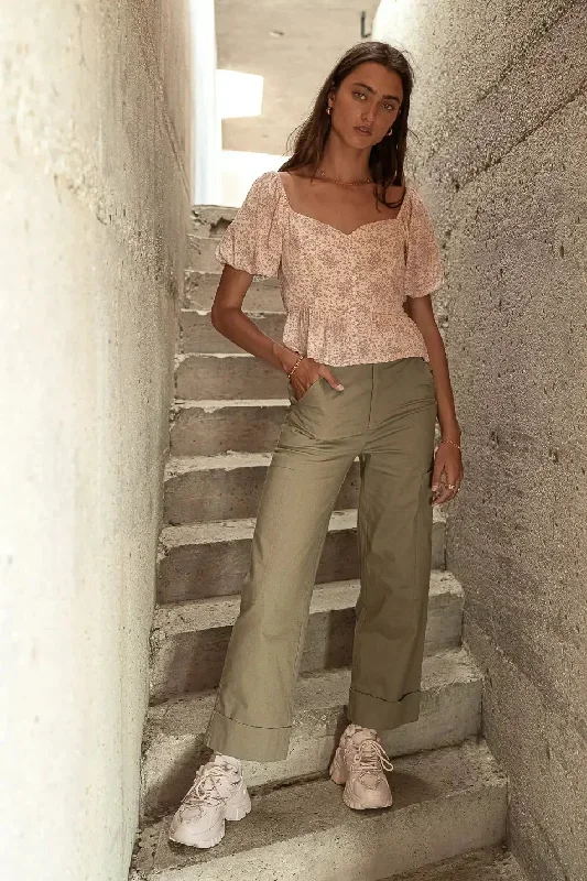 Kienna Cargo Pants in Olive - FINAL SALE