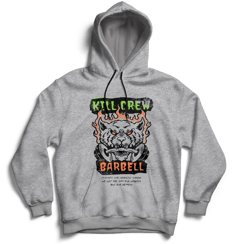 KILL CREW BARBELL HOODIE - GREY